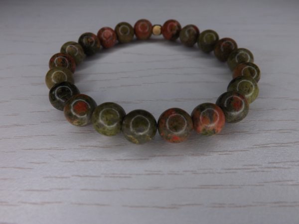 Bracelet Unakite - Perles 8mm – Image 4