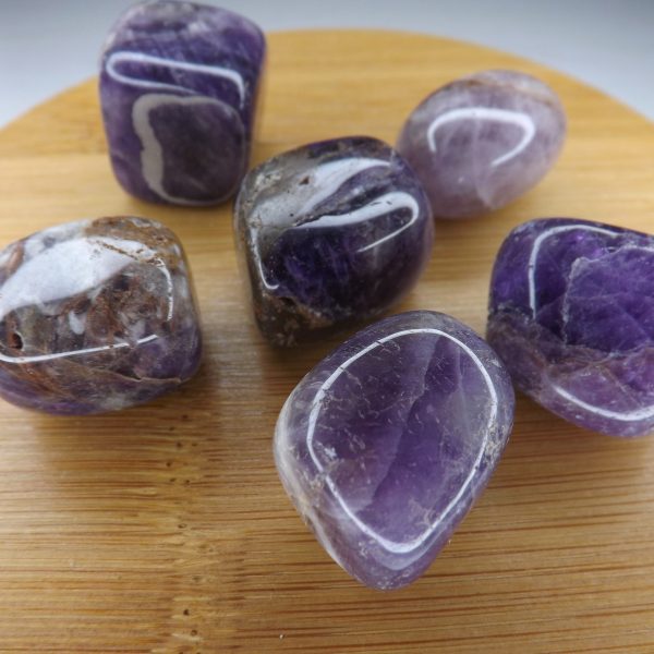 Pierre Cubique Améthyste Rubanée – Taille 2-4cm