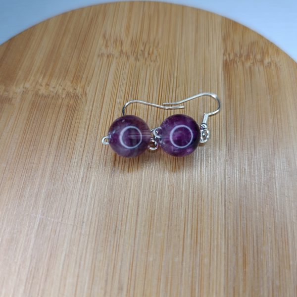 Boucles d’oreilles Fluorine Boule 12mm A
