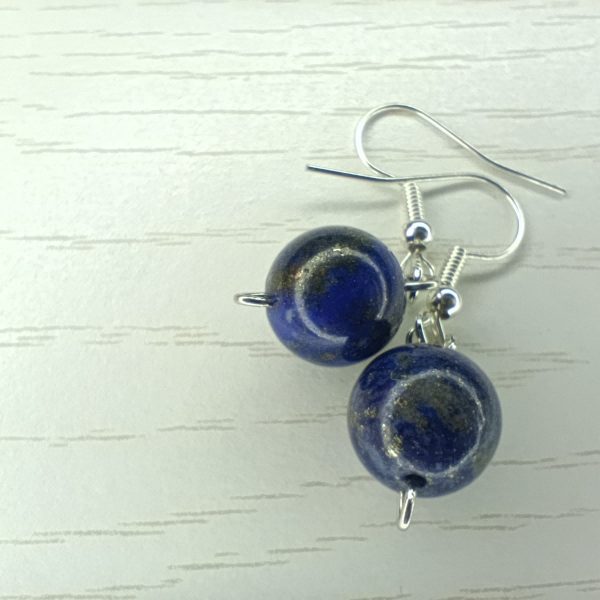 Boucles d’oreilles Lapis Lazuli Boule 10mm A