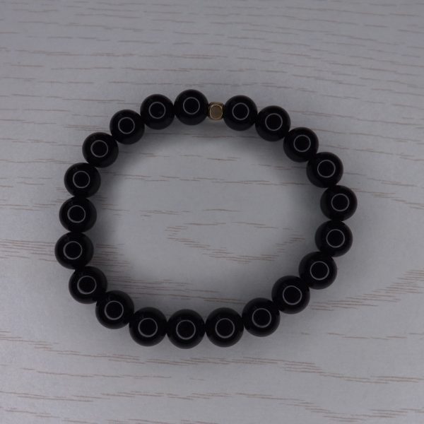 Bracelet Obsidienne Noire – Perles 8mm A