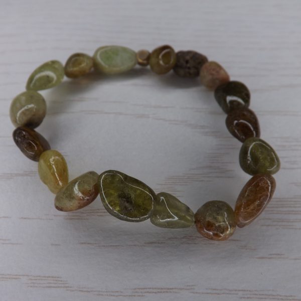 Bracelet Grenat Vert Grossulaire – Perles roulées 8mm A