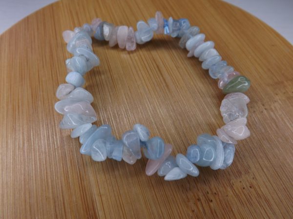 bracelet en béryls vert bleu rose boule baroque qualité AA pierre naturelle brésil