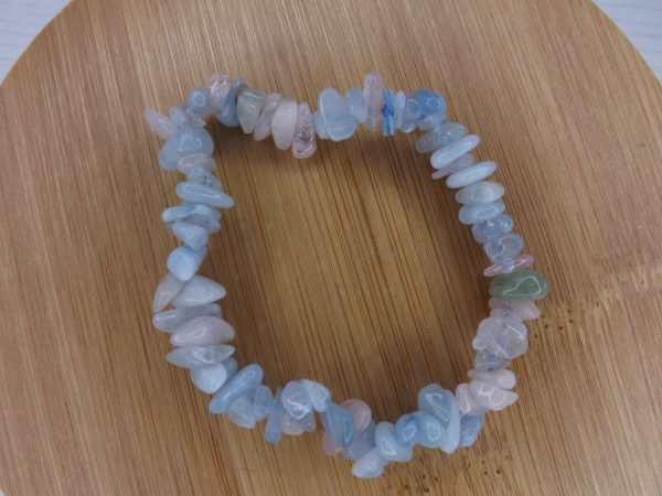 bracelet en béryls vert bleu rose boule baroque qualité AA pierre naturelle brésil