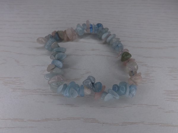bracelet en béryls vert bleu rose boule baroque qualité AA pierre naturelle brésil