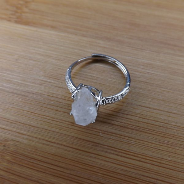 Bague brute en Cristal Herkimer