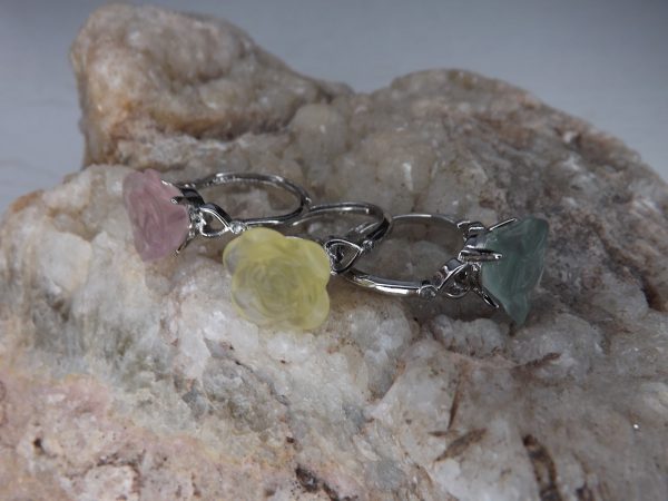 bague fluorine fleur métal argenté