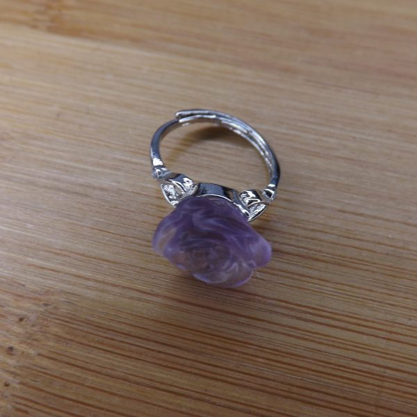 Bague fleur en Fluorine
