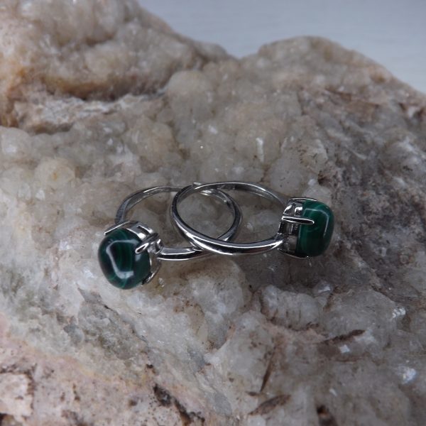 Bague ovale en Malachite