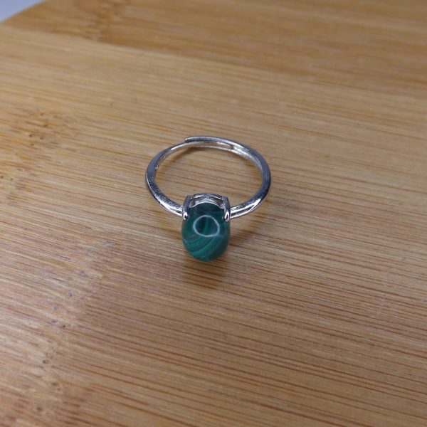 Bague ovale en Malachite
