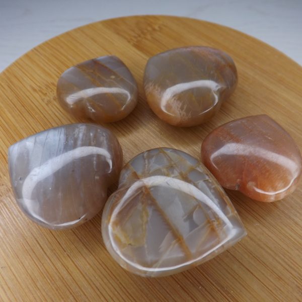 Cœur en Pierre de lune Taille 3cm – A