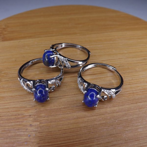 Bague ovale en Lapis Lazuli