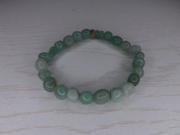 bracelet pierre roulée aventurine verte 8mm brésil