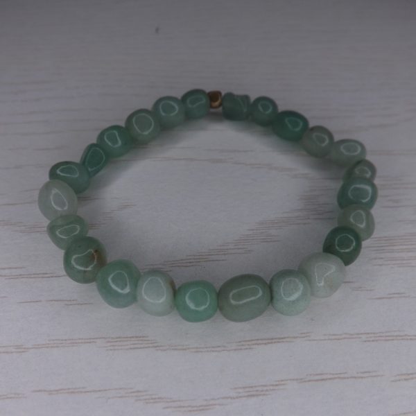Bracelet Aventurine Verte – Perles roulées 8mm