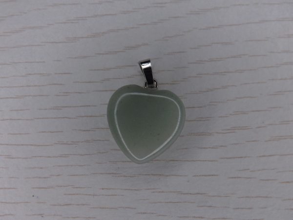 pendentif forme coeur aventurine verte 20mm pierre naturelle non teintée