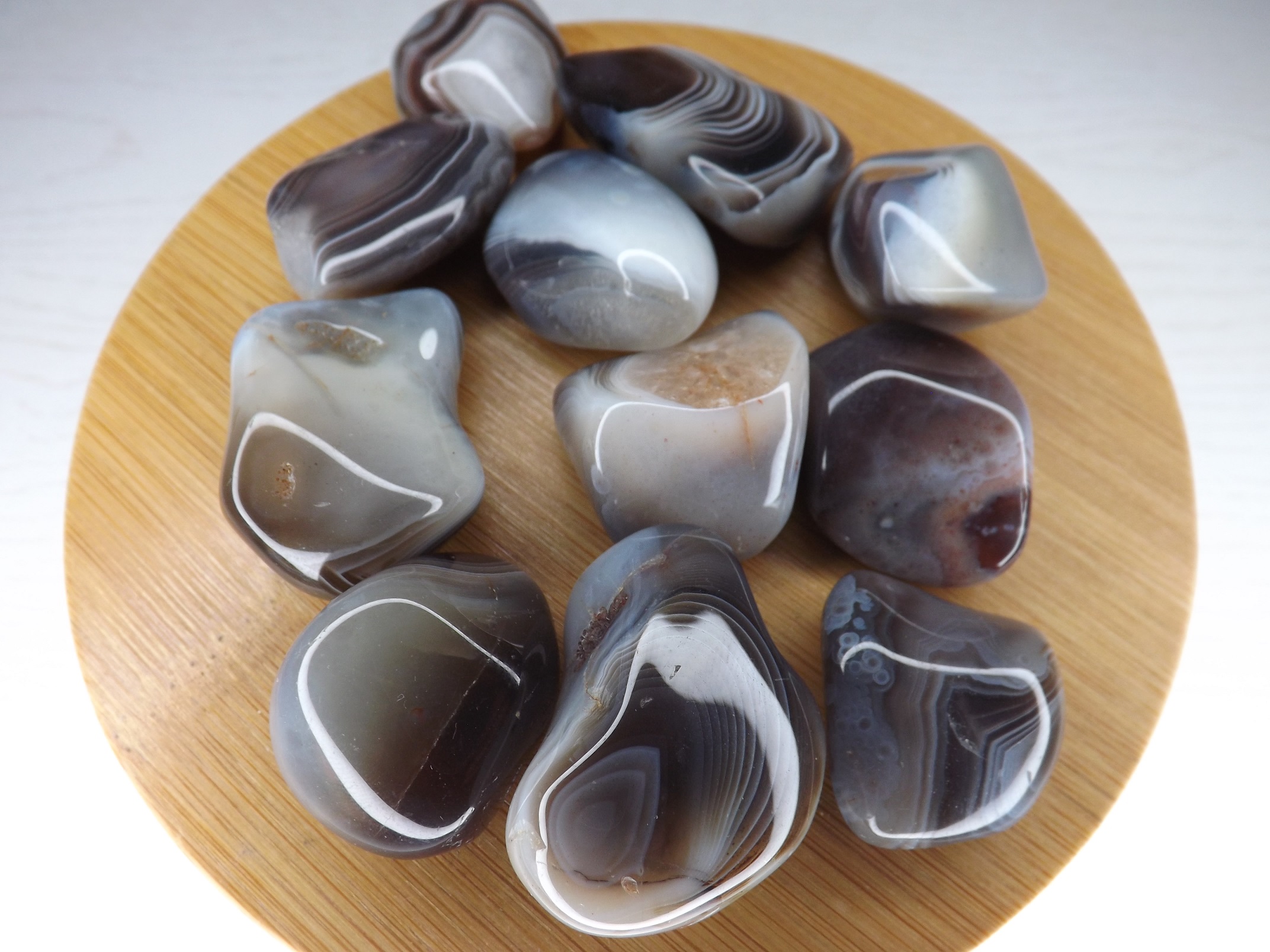 pierre roulée agate du botswana 3cm a