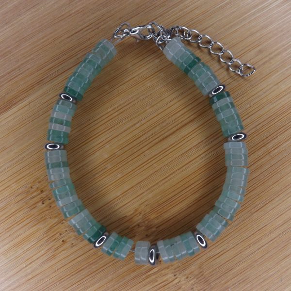 Bracelet Aventurine Verte Disque Heishi – Perles 6mm