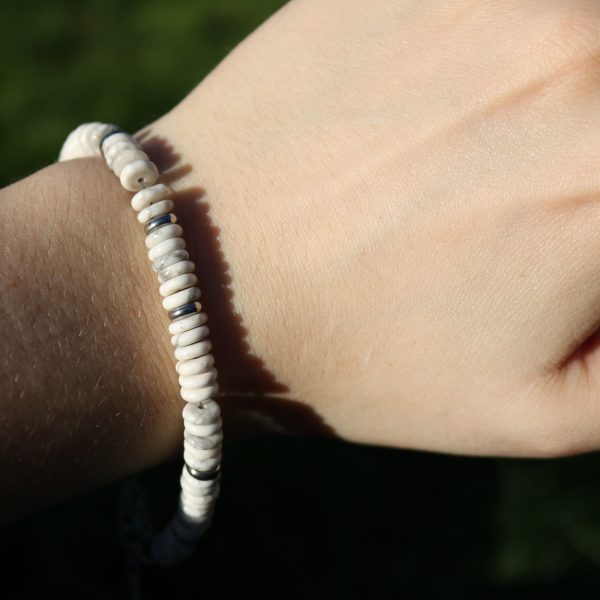 Bracelet Howlite Disque Heishi – Perles 6mm