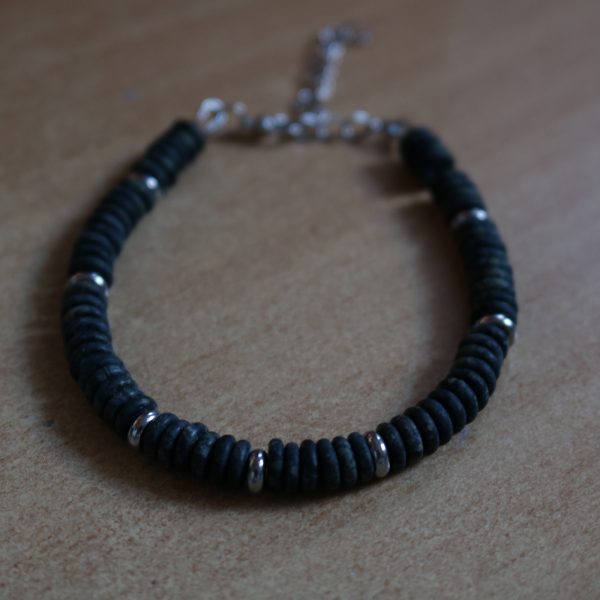 Bracelet Jaspe Kambaba mat Disque Heishi – Perles 6mm