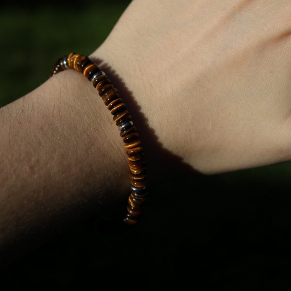 Bracelet Oeil de tigre Disque Heishi – Perles 6mm