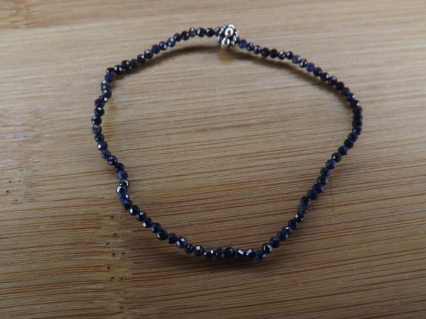 Bracelet Saphir - Perles facettées 2mm AA