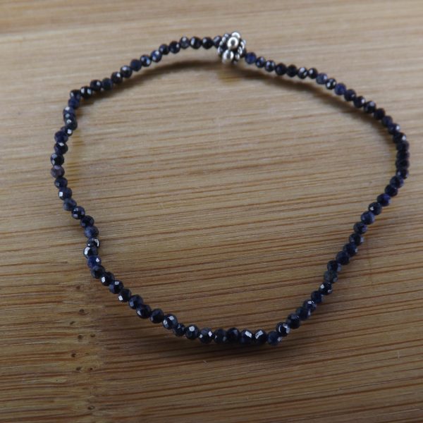 Bracelet Saphir – Perles facettées 2mm AA