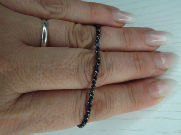 Bracelet Saphir - Perles facettées 2mm AA – Image 3