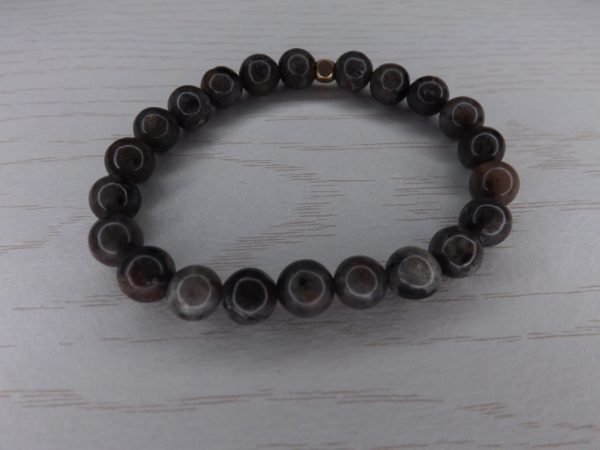 bracelet pierre boule syénite fluorescente 8mm