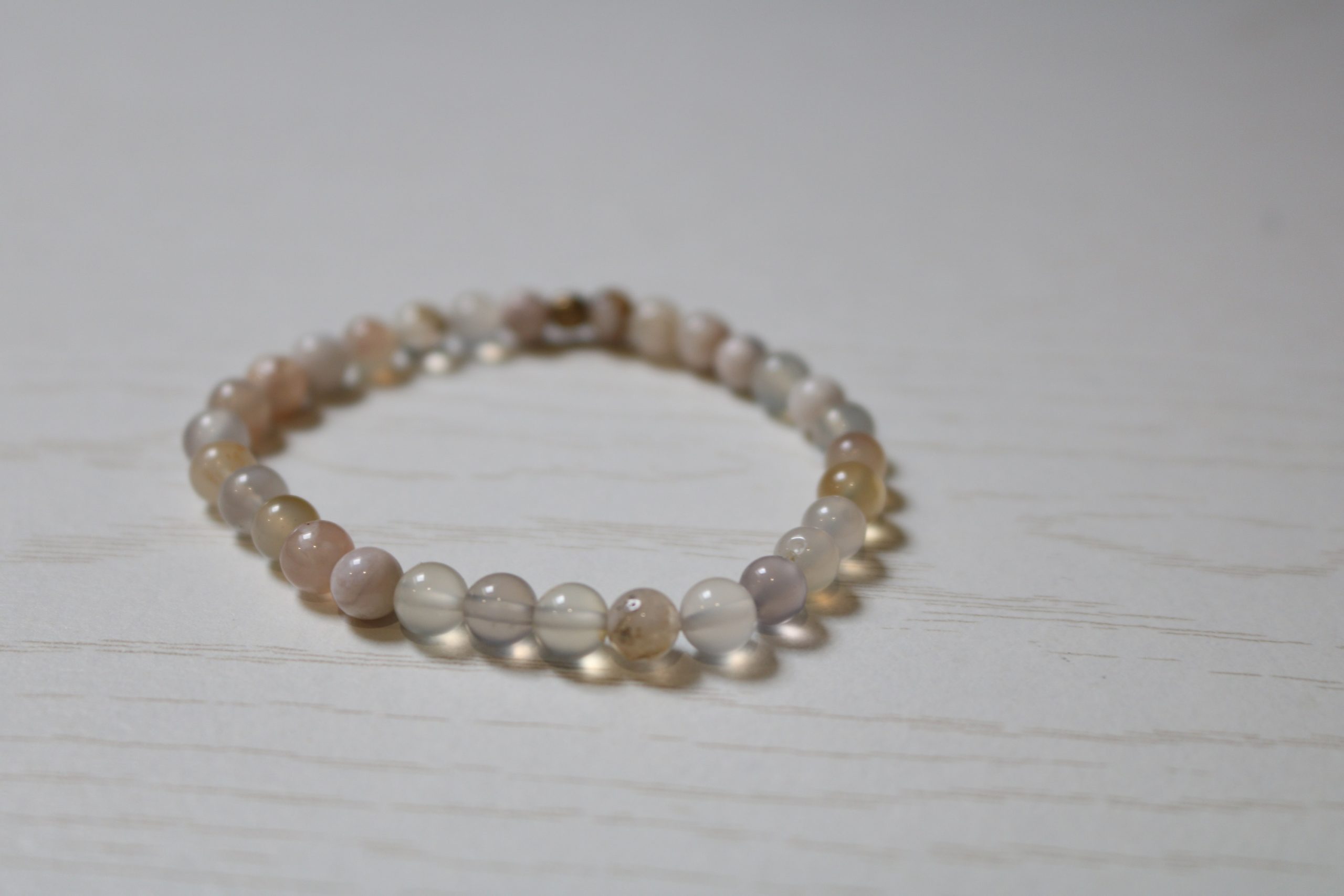 bracelet agate fleur cerisier 6mm madagascar