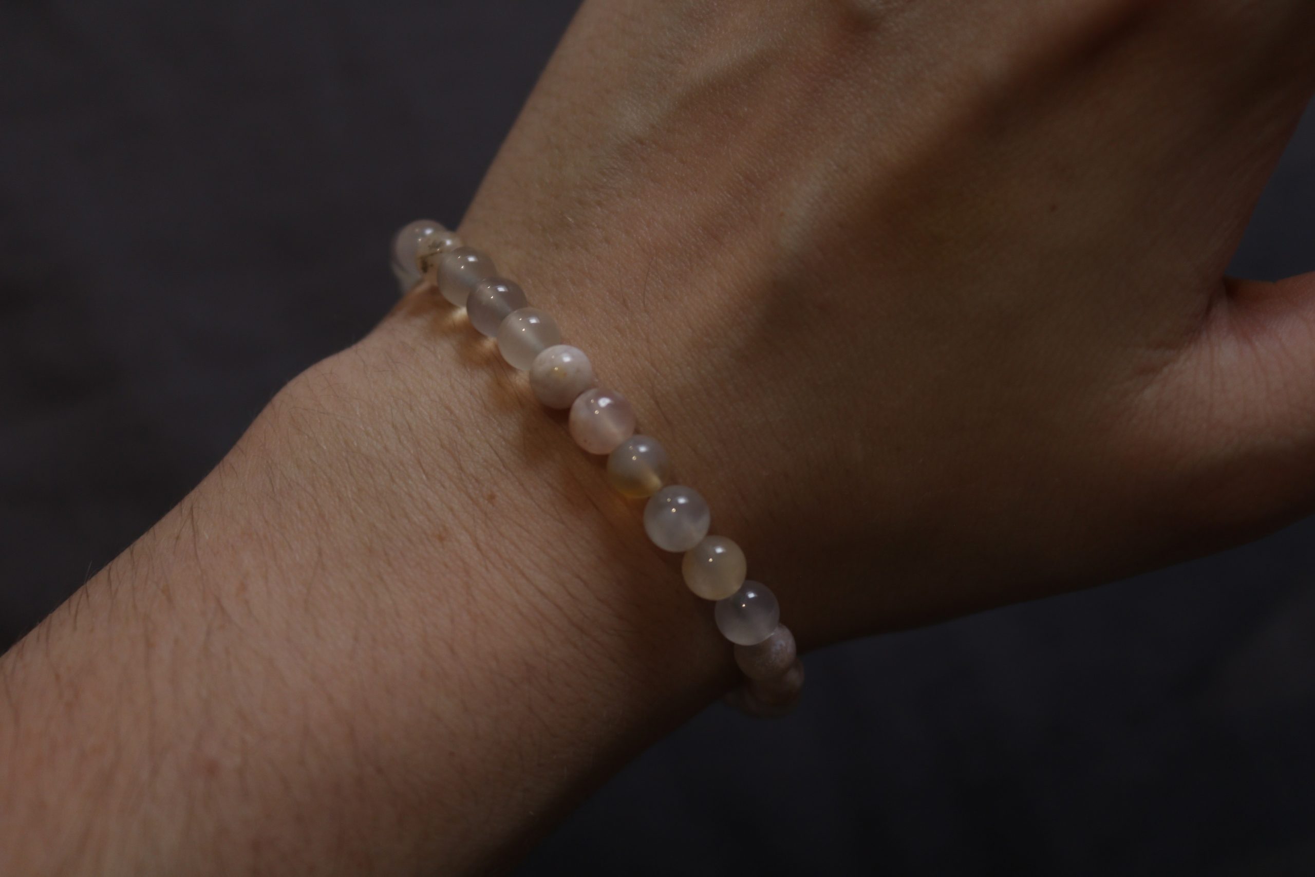 bracelet agate fleur cerisier 6mm madagascar