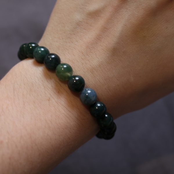 Bracelet Agate Mousse – Perles 8mm