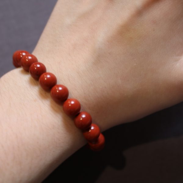 Bracelet Jaspe Rouge – Perles 8mm AA