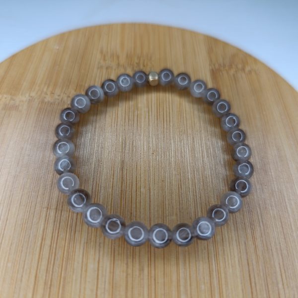 Bracelet Quartz Fumé – Perles 6mm – AB