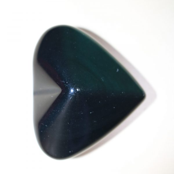 Galet forme cœur Obsidienne Œil Céleste AA 50mm