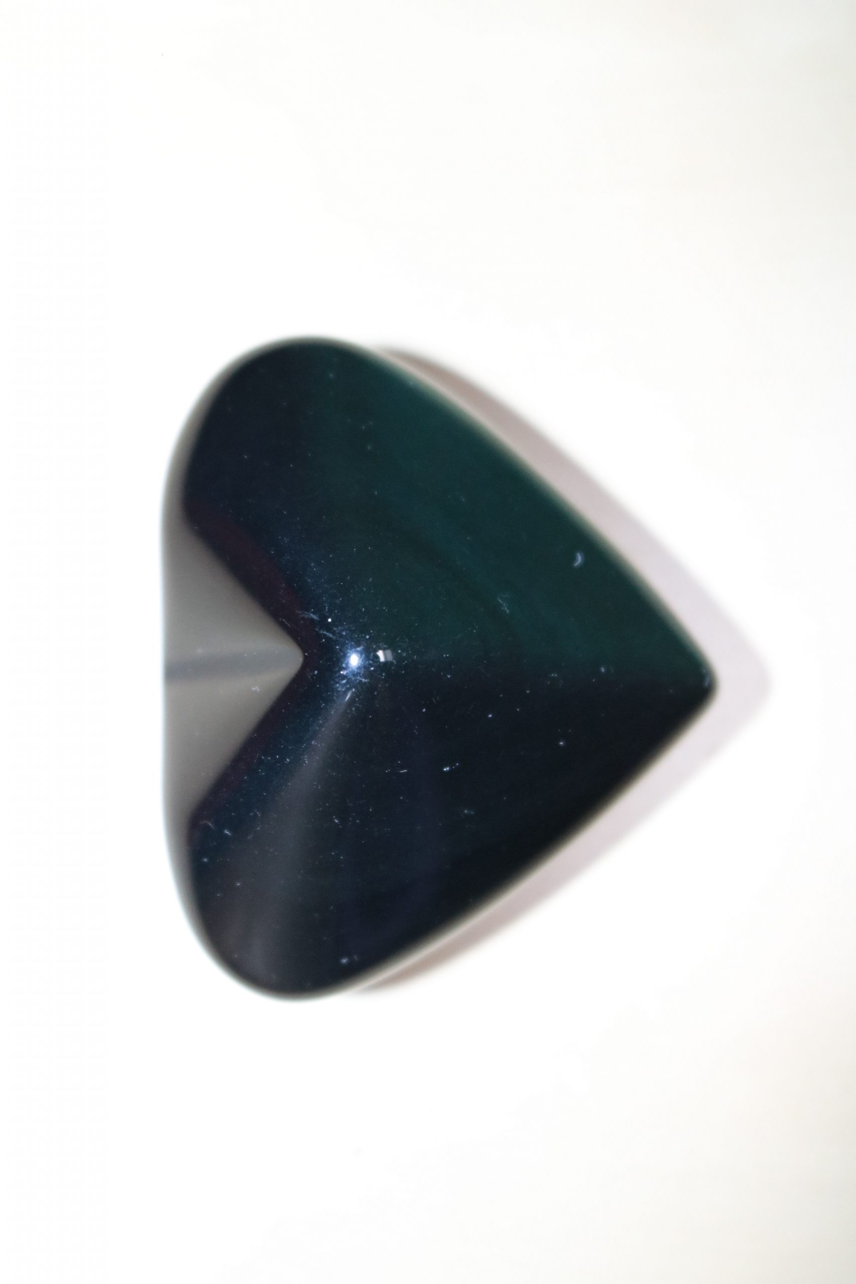 Galet forme cœur Obsidienne Œil Céleste AA 50mm – Image 2