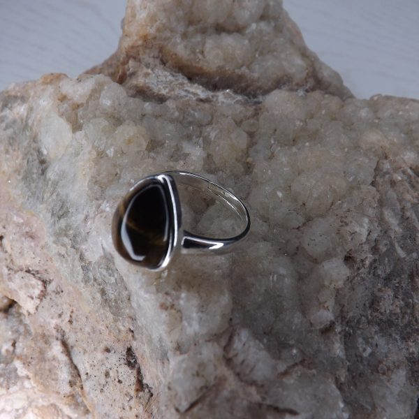 Bague goutte en Oeil de tigre