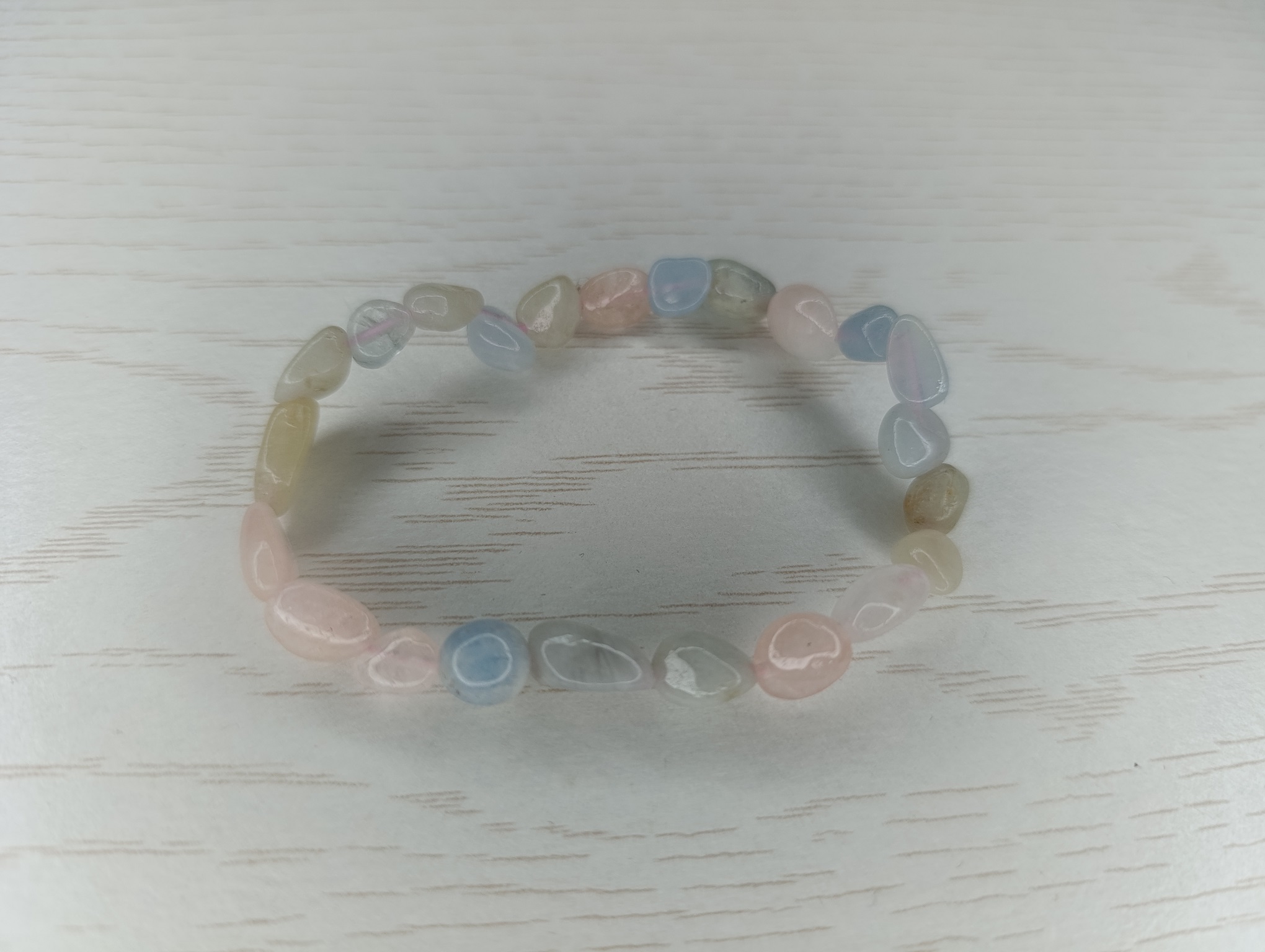 bracelet en béryls vert bleu rose boule roulee qualité A+ pierre naturelle brésil