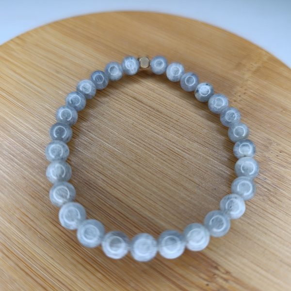 Bracelet Labradorite grise – Perles 6mm A