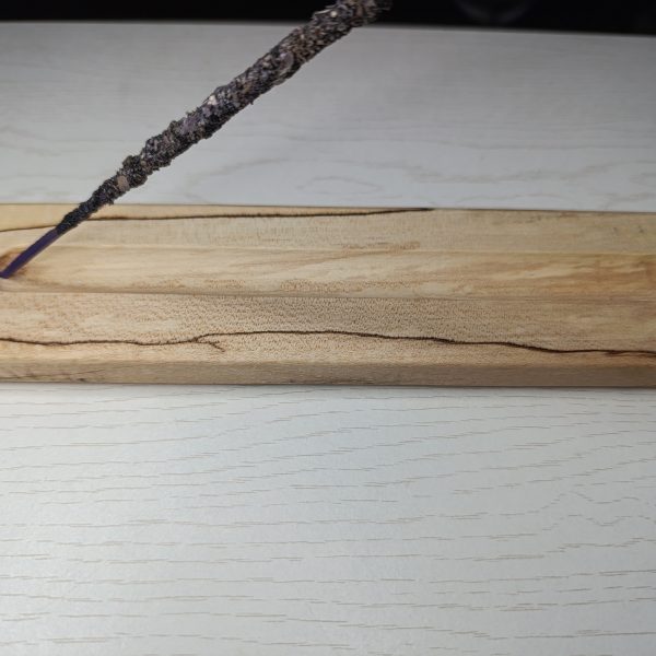 Porte-encens en bois d&rsquo;érable flammé