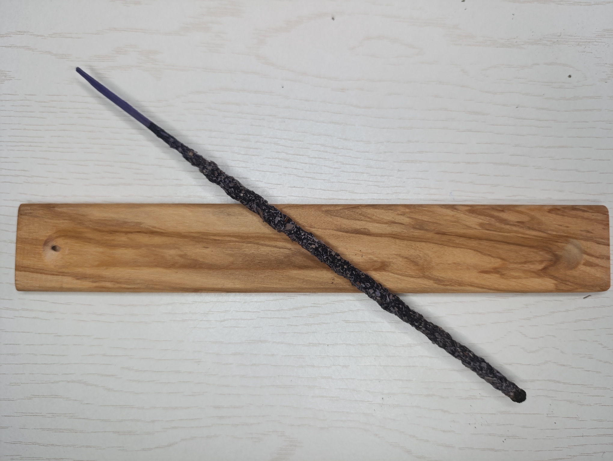 porte encens en bois d'olivier