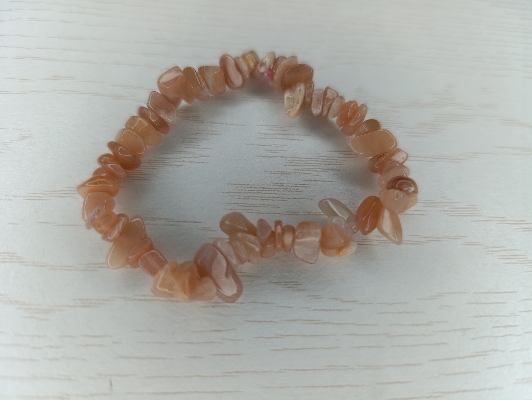 bracelet pierre de lune rose baroque