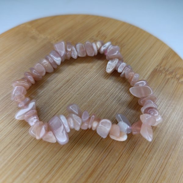 Bracelet Pierre de Lune – Perles baroque rose A