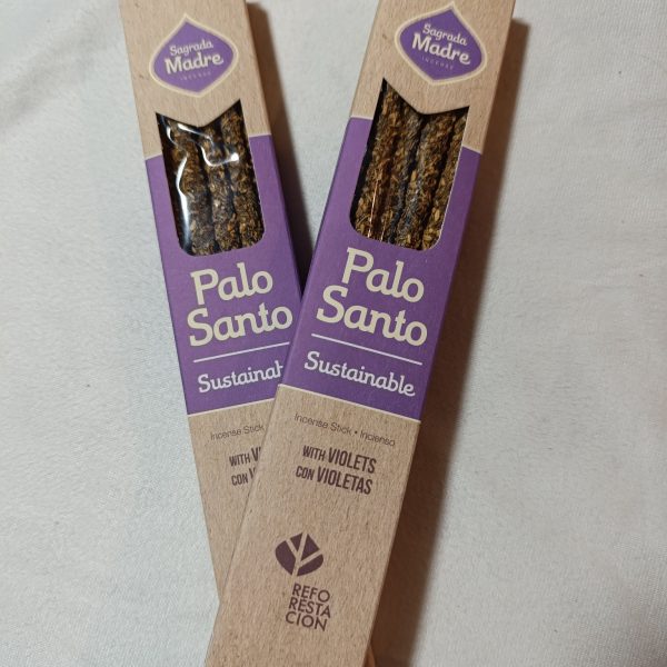 Encens artisanal Palo Santo avec Violettes
