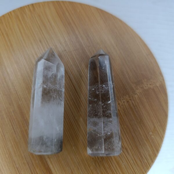 Pointes en Cristal de Roche (Quartz) Fumée A