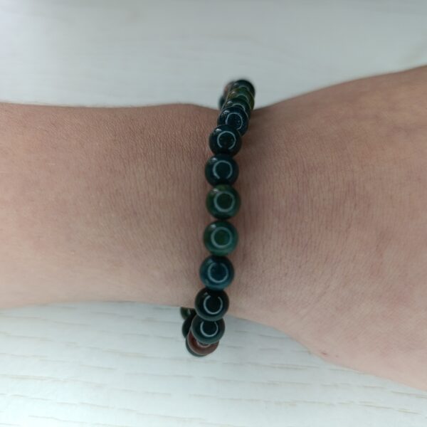 Bracelet Jaspe Héliotrope – Perles 6mm A