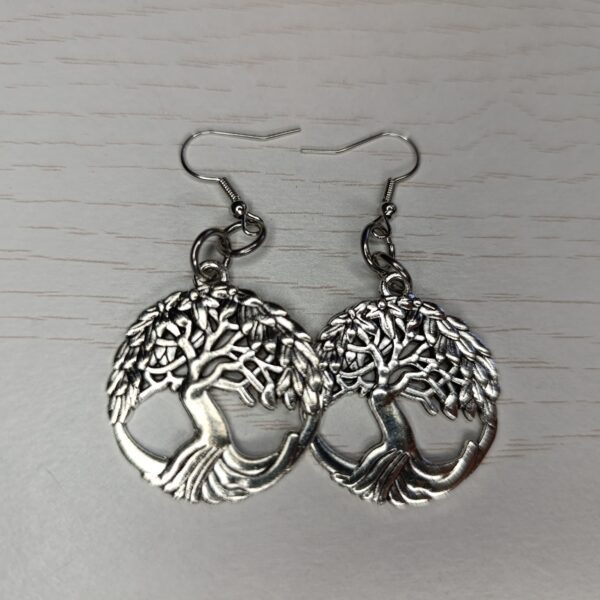Boucles d&rsquo;oreilles Arbre de Vie Rond 3cm
