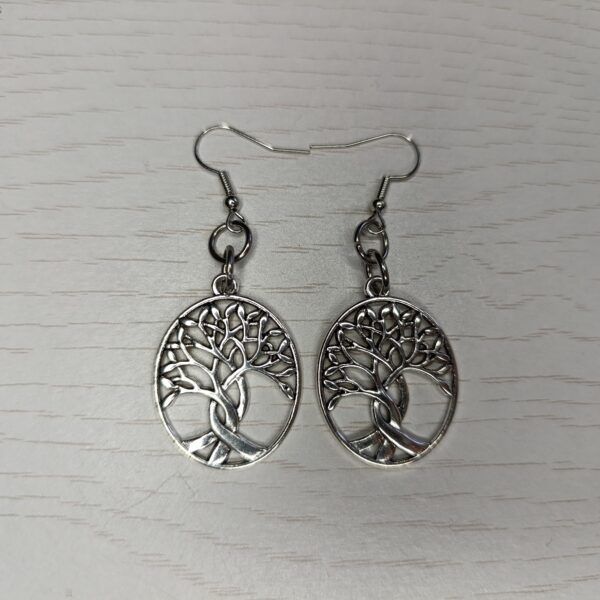 Boucles d&rsquo;oreilles Arbre de Vie Ovale 2.2cm