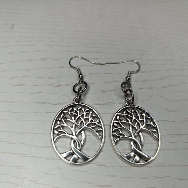 Boucles d&rsquo;oreilles Arbre de Vie Ovale 2.2cm