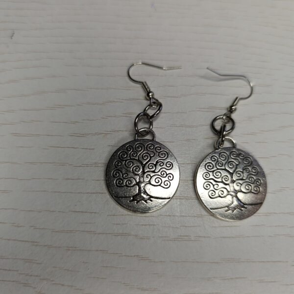 Boucles d&rsquo;oreilles Arbre de Vie Rond 2.2cm