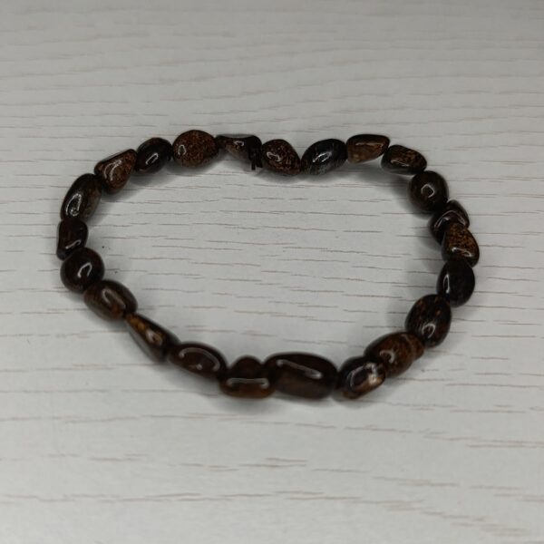 Bracelet Bronzite – Perles roulées 6mm A+